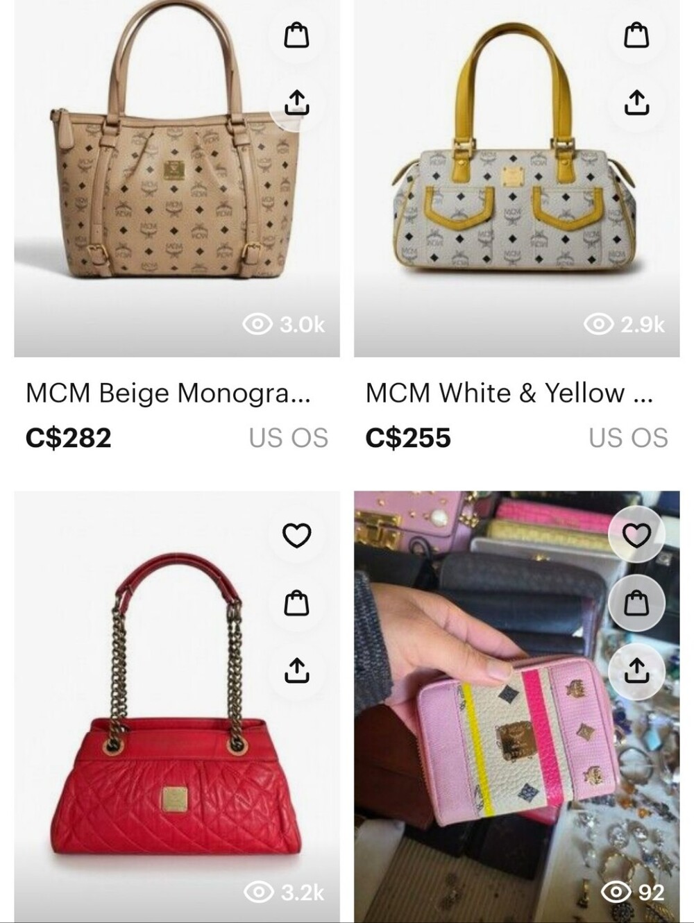 All 4 Of My Mcm Items LOT Mcm bundle